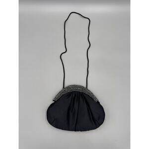 Carla Marchi Black Clutch Bag Purse With Strap‎